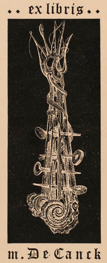 Exlibris by ? Unbekannt from Belgium for M. De Canck - Music 