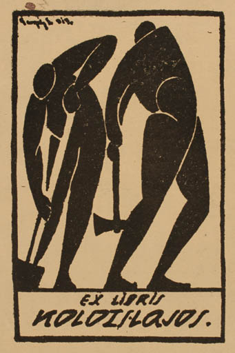 Exlibris by ? Unbekannt from Hungary for Lajos Kolozs - Working 