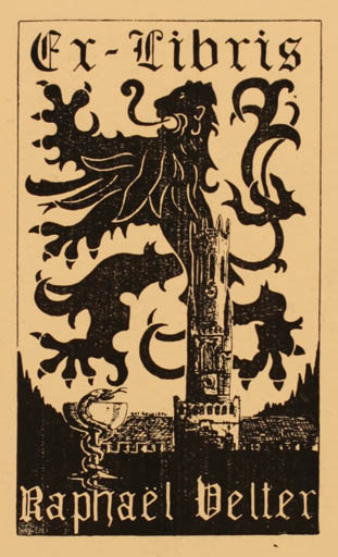 Exlibris by ? Unbekannt from Unknown for Raphael Velter - Heraldry 