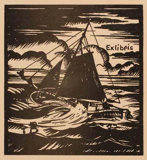 Exlibris by ? Unbekannt from Unknown for ? Vor der Schrift - Maritime Ship/Boat 