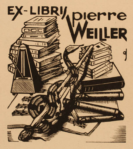 Exlibris by ? Unbekannt from Unknown for Pierre Weiller - Book 