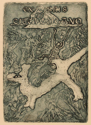 Exlibris by ? Unbekannt from Unknown for Citta di Lugano - 