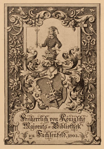 Exlibris by ? Unbekannt from Germany for Frhrl. Bibl. Fachsenfeld - Heraldry 
