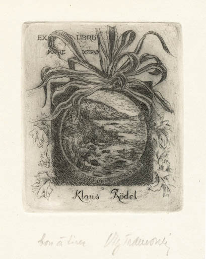 Exlibris by Virgilio Tramontin from Italy for Klaus Rödel - Scenery/Landscape 