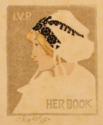 Exlibris by ? Unbekannt from Great Britain for ? I. V. P. - Woman 