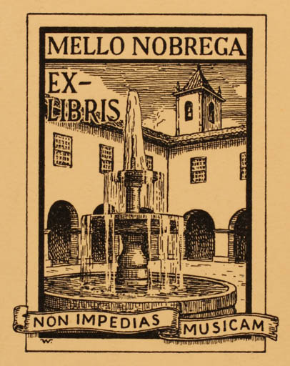 Exlibris by ? Unbekannt from Unknown for Mello Nobrega - Architecture 