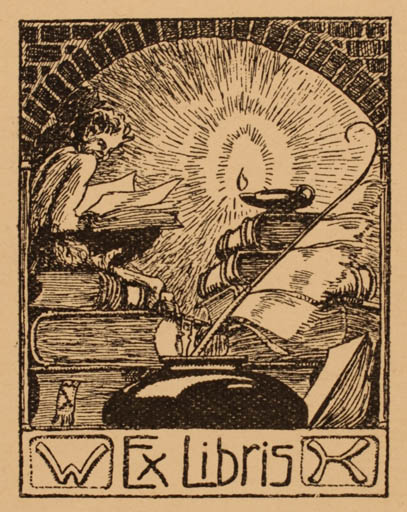 Exlibris by ? Unbekannt from Unknown for W. Kristjansen - Book 