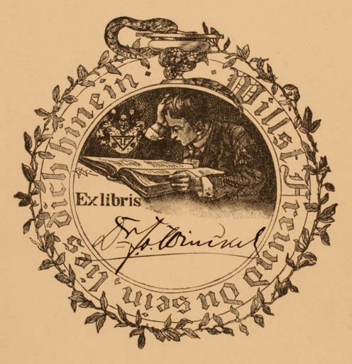 Exlibris by ? Unbekannt from Germany for Dr. Jo. Winckel - Book Man 