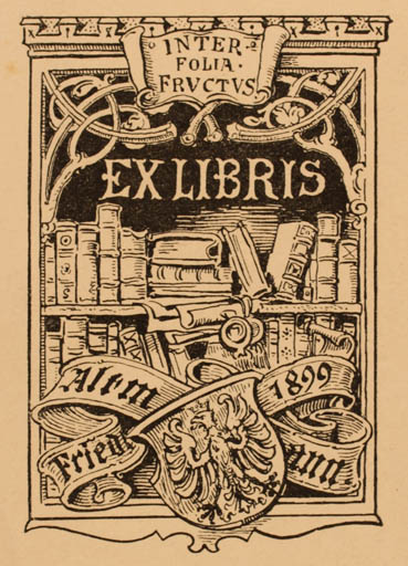 Exlibris by ? Unbekannt from Germany for Friedr. Altmann - Book Heraldry 