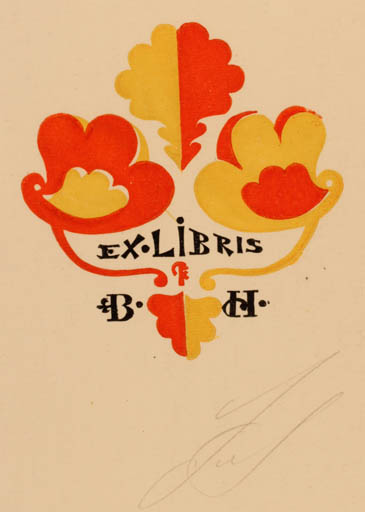 Exlibris by ? Unbekannt from Unknown for ? B. H. - Flora 