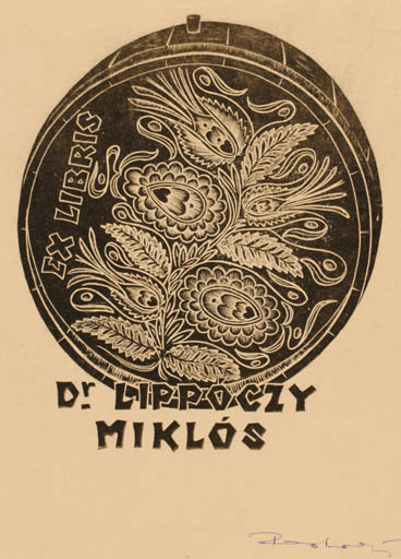 Exlibris by ? Unbekannt from Poland for Dr. Nicholas Lippoczy - Flora 