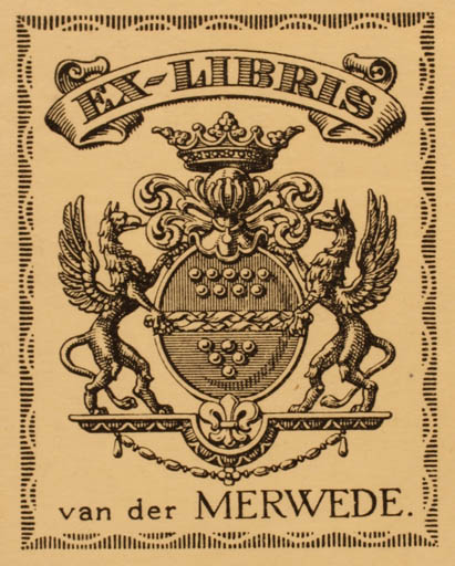 Exlibris by ? Unbekannt from Unknown for van der Merwede - Heraldry 