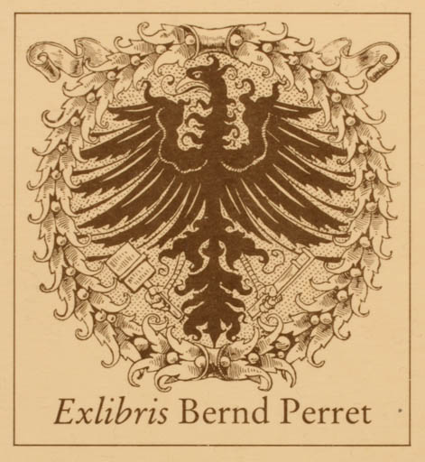 Exlibris by ? Unbekannt from Germany for Bernd Perret - Heraldry 