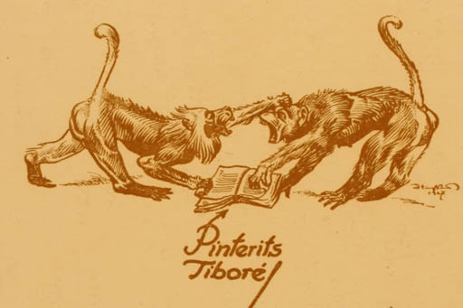 Exlibris by ? Unbekannt from Hungary for Tibore Pinteris - Fauna 