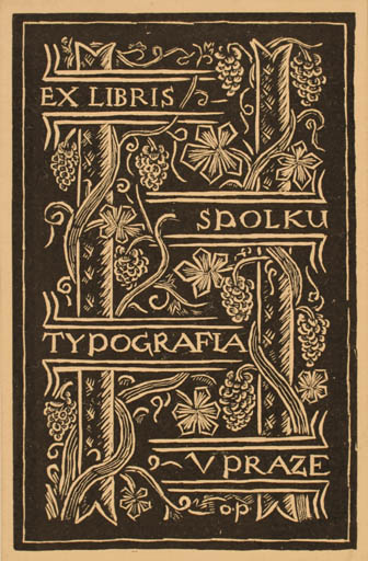 Exlibris by ? Unbekannt from Poland for ? Spolka Typografia v Praze - Wine 