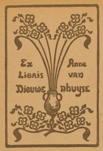 Exlibris by ? Unbekannt from Netherland for Anne van Dieuwenhuyss - Flower Flora 