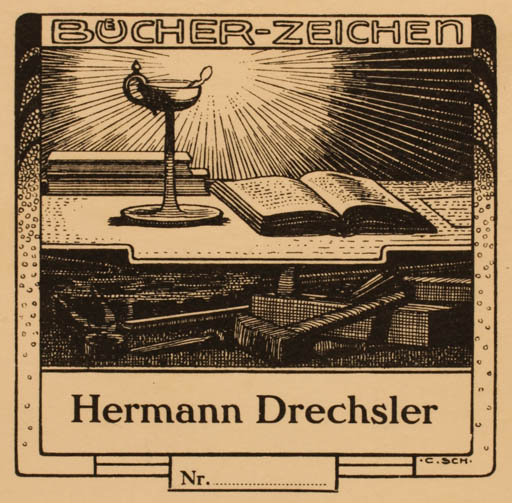 Exlibris by ? Unbekannt from Germany for Hermann Drechsler - Book 