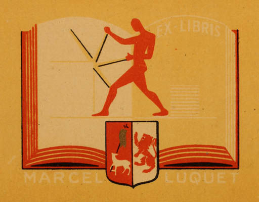 Exlibris by ? Unbekannt from Unknown for Marcel Luquet - Book 