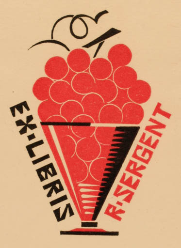 Exlibris by ? Unbekannt from Unknown for R. Sergent - Fruit Wine 