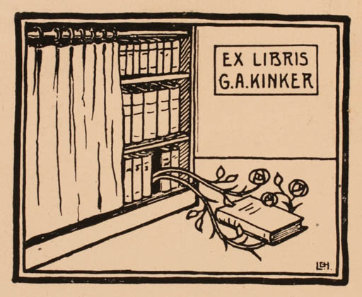 Exlibris by ? Unbekannt from Unknown for G. A. Kinker - Book 