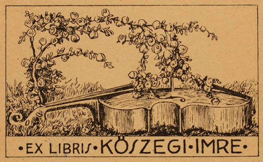 Exlibris by ? Unbekannt from Hungary for Imre Köszegi - Flora Music 