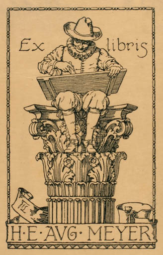 Exlibris by ? Unbekannt from Unknown for H. E. Aug. Meyer - Man 