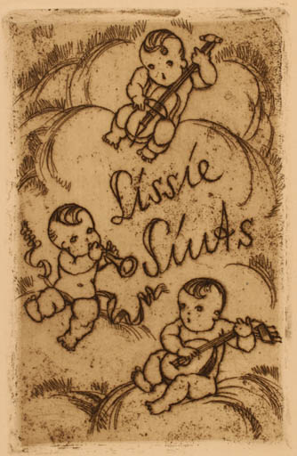Exlibris by ? Unbekannt from Unknown for Lissie Suits - Child Music 