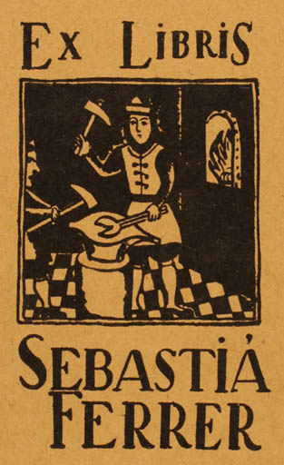 Exlibris by ? Unbekannt from Unknown for Sebastia Ferrer - Working 