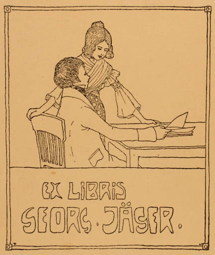 Exlibris by ? Unbekannt from Unknown for Georg Jäger - Jugend Couple 