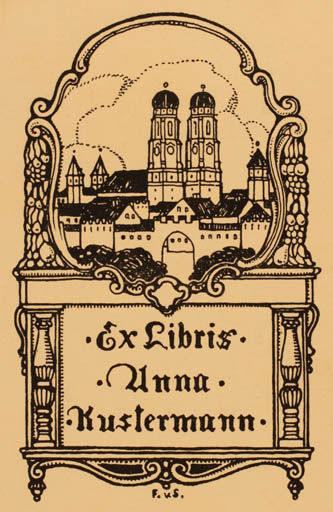 Exlibris by ? Unbekannt from Germany for Anna Kustermann - City Church 