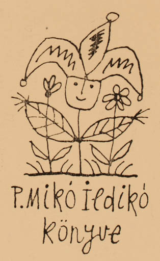 Exlibris by ? Unbekannt from Unknown for P. Miko Ildiko - Flora 