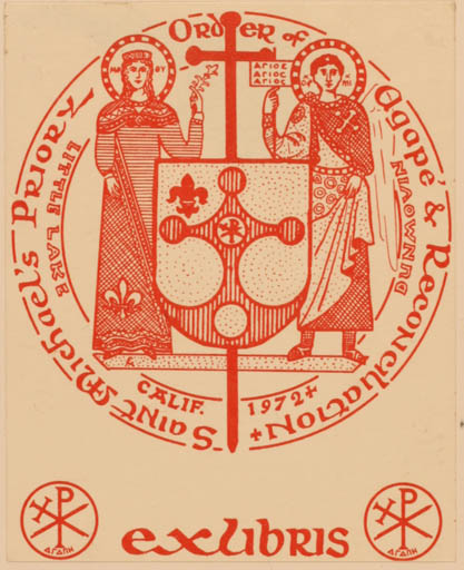 Exlibris by ? Unbekannt from Unknown for ? Unbekannt - Heraldry Religion 