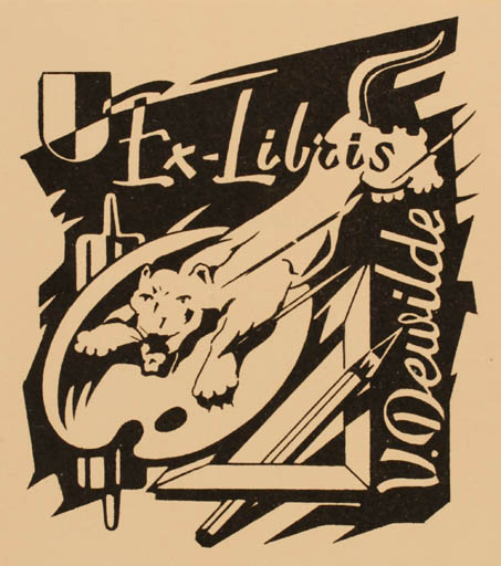 Exlibris by ? Unbekannt from Unknown for V. Dewilde - Fauna Art 