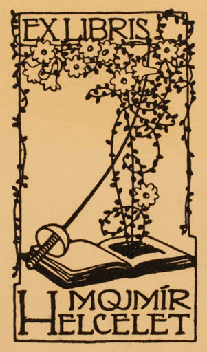 Exlibris by ? Unbekannt from Czech Republic for Mojmir Helcelet - Book Weapon 