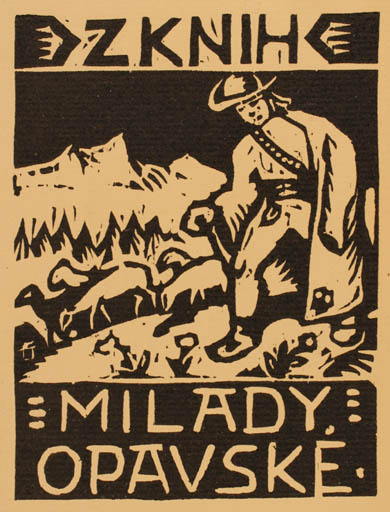 Exlibris by ? Unbekannt from Unknown for Milady Opavske - Man 