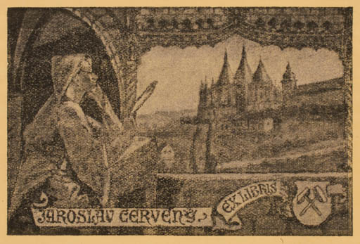 Exlibris by ? Unbekannt from Unknown for Jaroslav Cervens - 