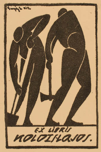 Exlibris by ? Unbekannt from Unknown for Lajos Kolozs - Working 