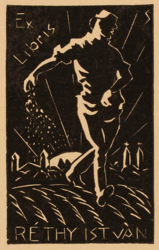 Exlibris by ? Unbekannt from Hungary for Dr. Istvan Rethy - Working 