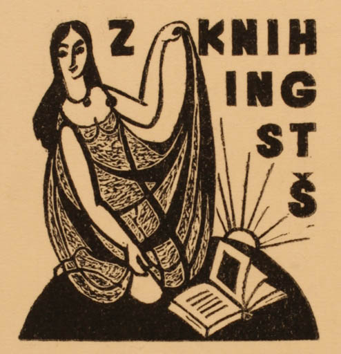 Exlibris by ? Unbekannt from Unknown for Ing. St. S. - Book Woman 