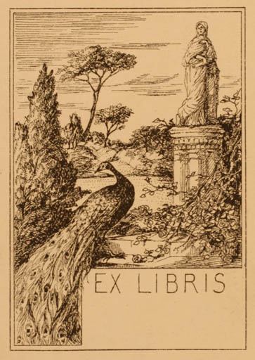 Exlibris by ? Unbekannt from Unknown for ? Universalexlibris - Bird Scenery/Landscape 