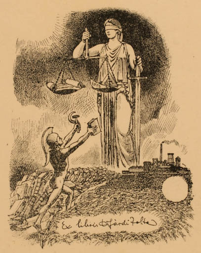 Exlibris by ? Unbekannt from Unknown for Dr. Jardi Zolter - Law 