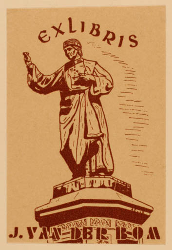 Exlibris by ? Unbekannt from Netherland for J. van der Bom - 