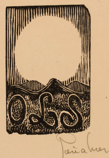 Exlibris by ? Unbekannt from Unknown for ? O. L. S. - 