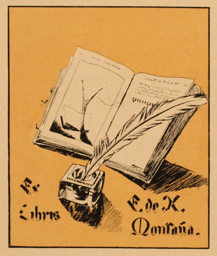 Exlibris by ? Unbekannt from Unknown for E. de K. Montana - Book 