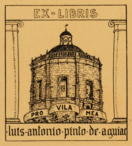 Exlibris by ? Unbekannt from Unknown for Luts Antonio Pinto de Aguiar - Architecture 
