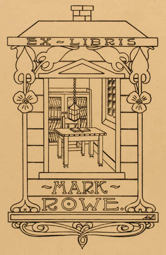 Exlibris by ? Unbekannt from Unknown for Mark Rowe - Book Interior Jugend 