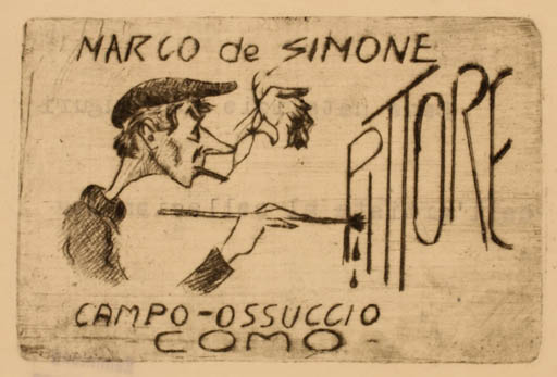 Exlibris by ? Unbekannt from Unknown for Marco de Simone - 
