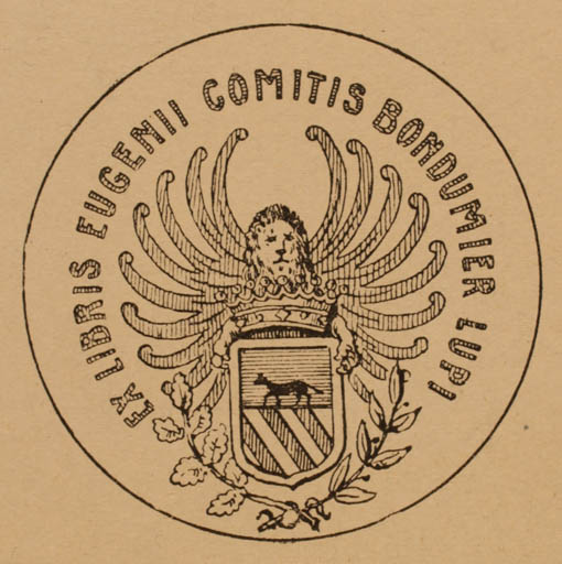 Exlibris by ? Unbekannt from Unknown for Eugenii Com. Bondumier - Heraldry 