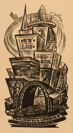 Exlibris by ? Unbekannt from Unknown for Dr. Mihaly Gulyas - 