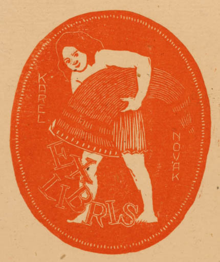 Exlibris by ? Unbekannt from Unknown for Ph. Mr. Karel Novak - Man 